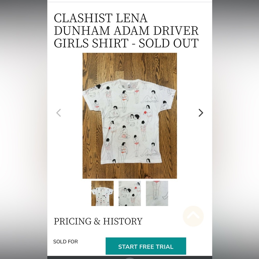 Clashist GIRLS Lena Dunham Adam driver T-shirt